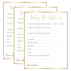 Baby Shower Predictions Game Sheets 8pk