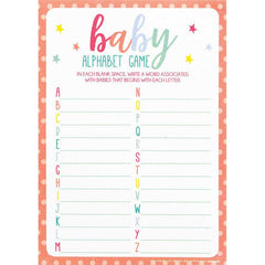 Baby Shower A to Z Alphabet Game 24pk