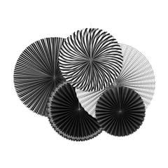 Black and White Paper Fan