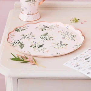 Floral Tea Party Paper Plates 8pk