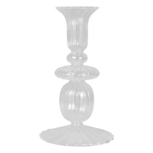 Small Clear Glass Dinner Candle Holder