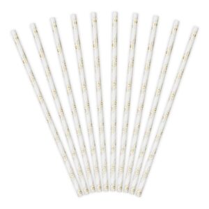 Gold Daisy Straws 10pk