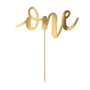 Gold One Cake Topper