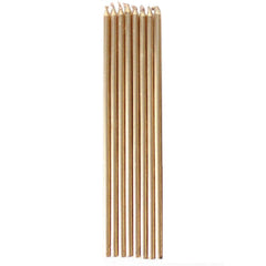 Gold Tall Candles 10pk