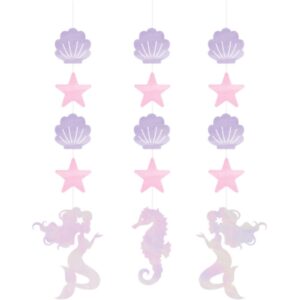Mermaid Shine Iridescent Hanging String Cutouts
