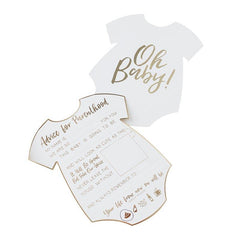 Gold Foiled Baby Shower Advice Cards 10pk
