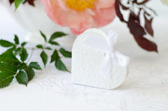 White Heart Favour Boxes 10pk