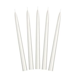 Metallic Pearl Taper Dinner Candles 10pk