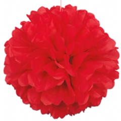 Red Pom Pom Puff Ball