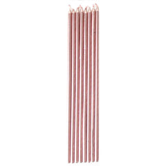 Rose Gold Tall Candles 10pk