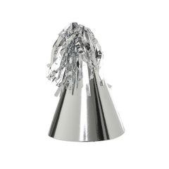 Metallic Silver Party Hats 10pk