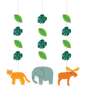 Jungle World Hanging Decorations 3pk