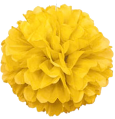 Yellow Pom Pom Puff Ball